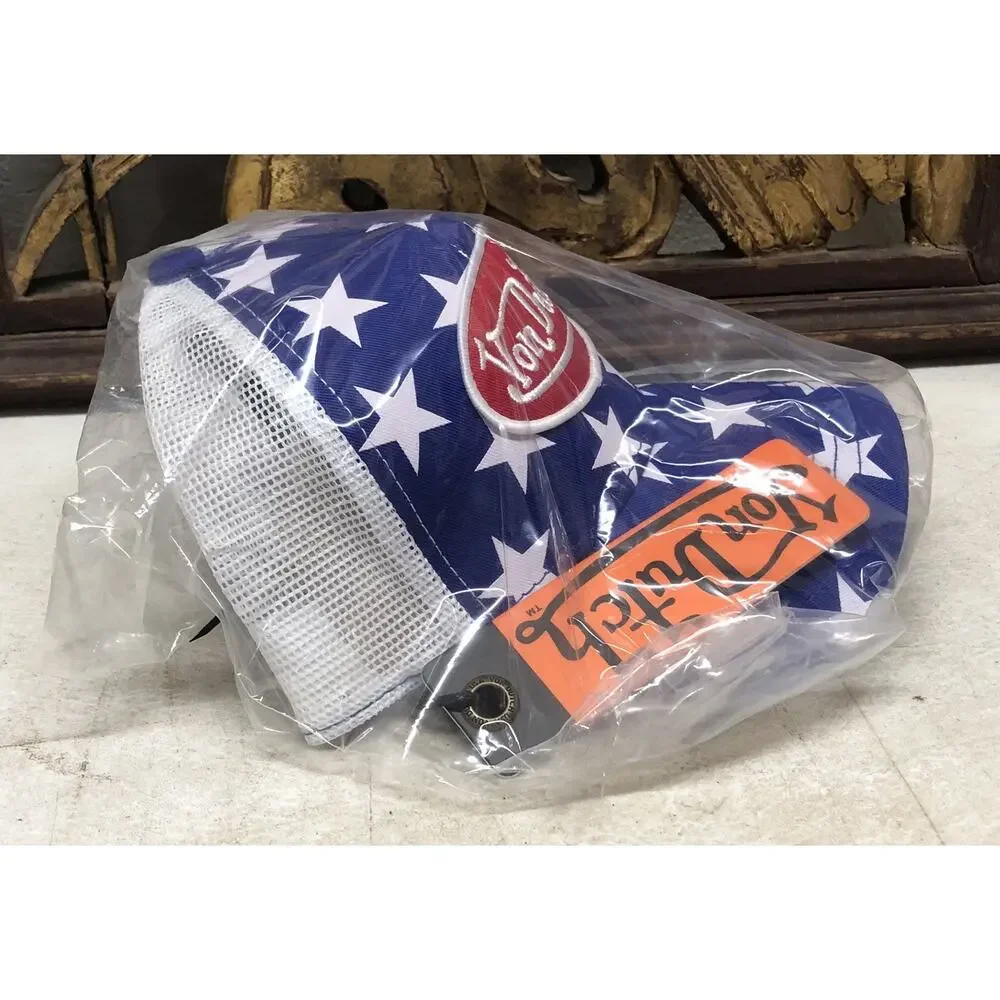 Von Dutch Blue White Stars Mesh Adjustable Snapback Trucker Hat Designer